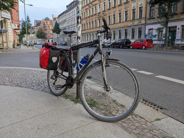 Bepacktes Fahrrad