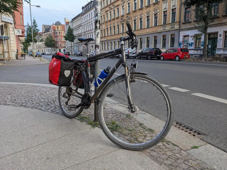 Bepacktes Fahrrad