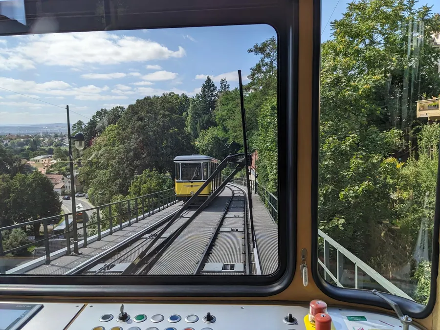 Unterwegs mit der Standseilbahn in Dresden-Loschwitz