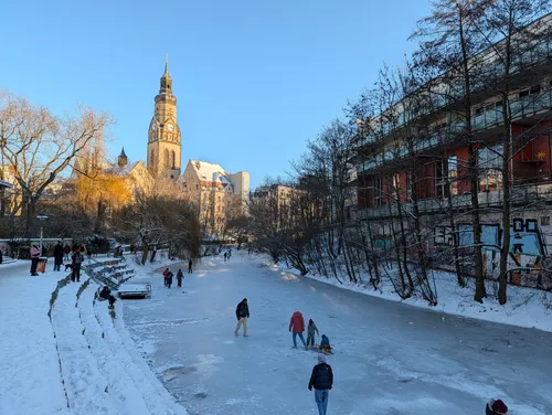 Karl-Heine-Bogen im Winter
